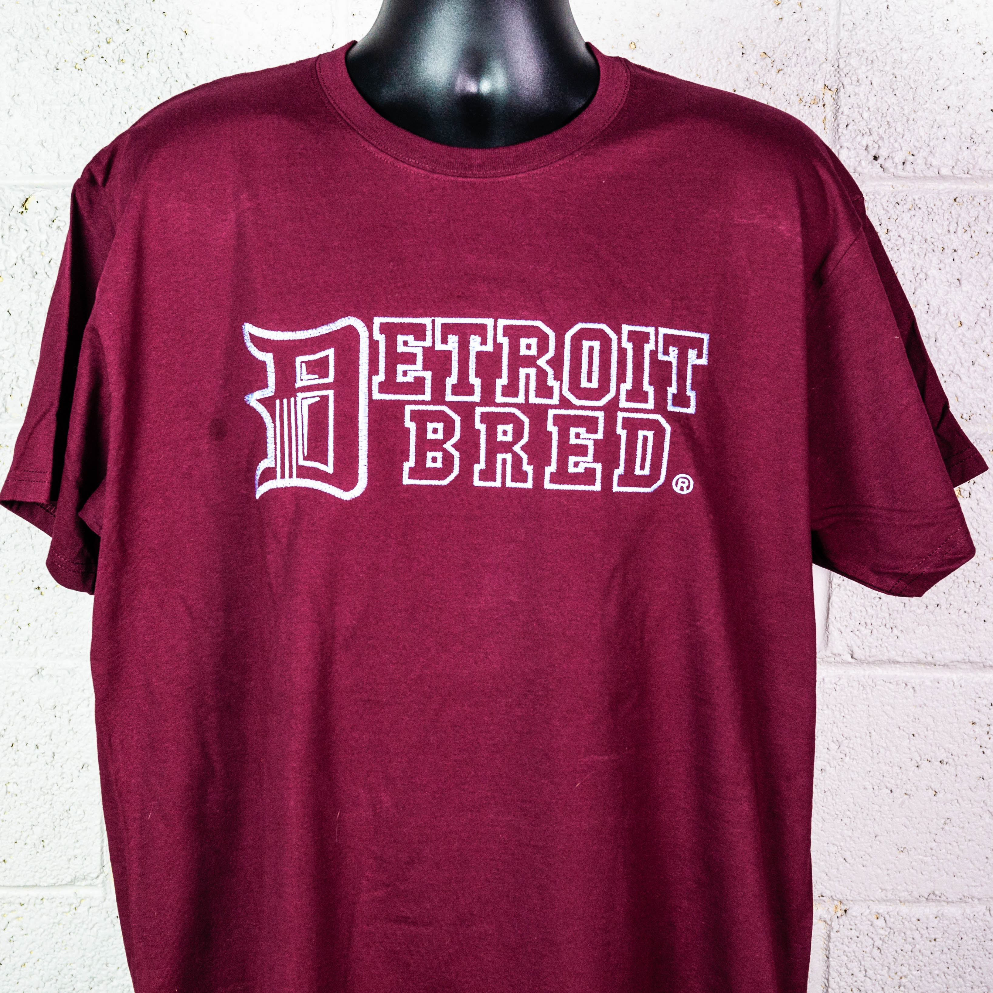 Detroit Bred Short Sleeve-Burgundy